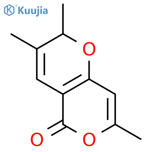 2H,5H-Pyrano[4,3-b]pyran-5-one, 2,3,7-trimethyl- structure