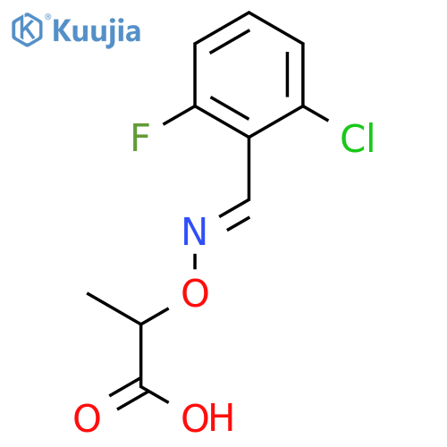 Propanoic acid, 2-[[[(2-chloro-6-fluorophenyl)methylene]amino]oxy]- structure