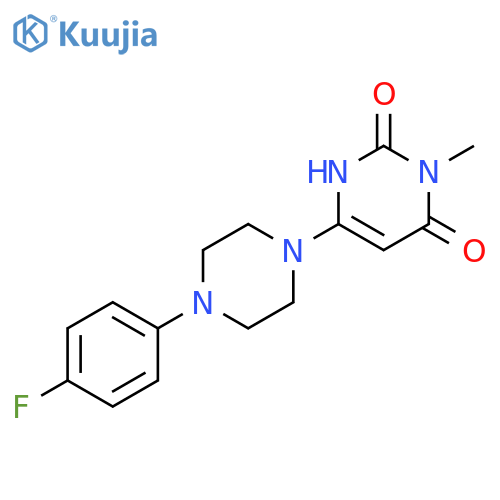 6-4-(4-fluorophenyl)piperazin-1-yl-3-methyl-1,2,3,4-tetrahydropyrimidine-2,4-dione structure