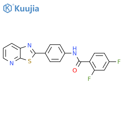 2,4-difluoro-N-(4-{1,3thiazolo5,4-bpyridin-2-yl}phenyl)benzamide structure