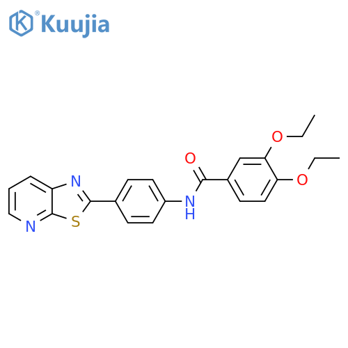 3,4-diethoxy-N-(4-{1,3thiazolo5,4-bpyridin-2-yl}phenyl)benzamide structure