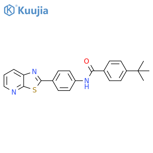 4-tert-butyl-N-(4-{1,3thiazolo5,4-bpyridin-2-yl}phenyl)benzamide structure