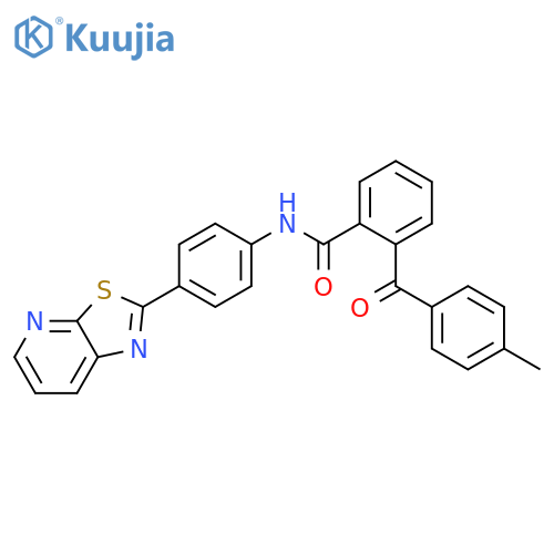 2-(4-methylbenzoyl)-N-(4-{1,3thiazolo5,4-bpyridin-2-yl}phenyl)benzamide structure