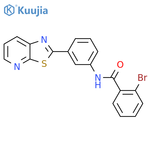 2-bromo-N-(3-{1,3thiazolo5,4-bpyridin-2-yl}phenyl)benzamide structure