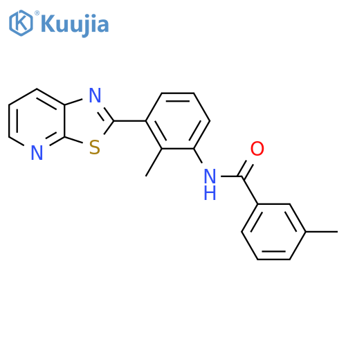 3-methyl-N-(2-methyl-3-{1,3thiazolo5,4-bpyridin-2-yl}phenyl)benzamide structure