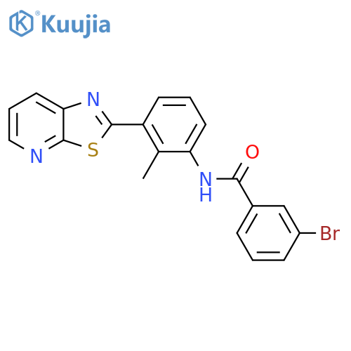 3-bromo-N-(2-methyl-3-{1,3thiazolo5,4-bpyridin-2-yl}phenyl)benzamide structure