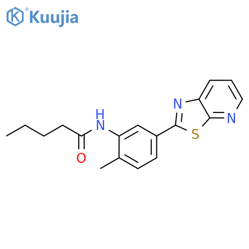 N-(2-methyl-5-{1,3thiazolo5,4-bpyridin-2-yl}phenyl)pentanamide structure