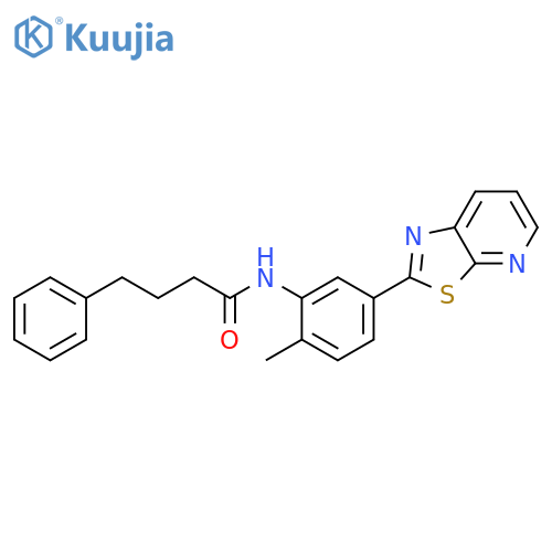 N-(2-methyl-5-{1,3thiazolo5,4-bpyridin-2-yl}phenyl)-4-phenylbutanamide structure