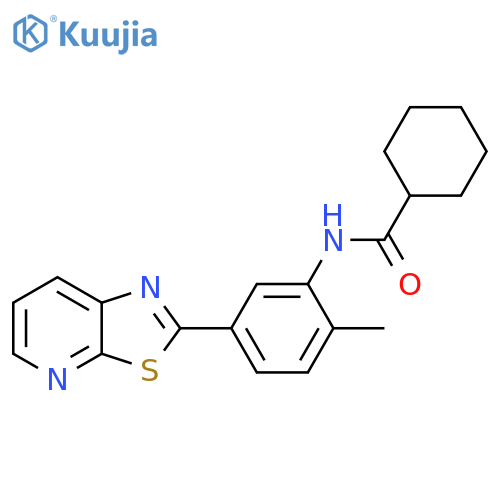 N-(2-methyl-5-{1,3thiazolo5,4-bpyridin-2-yl}phenyl)cyclohexanecarboxamide structure