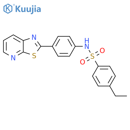 4-ethyl-N-(4-{1,3thiazolo5,4-bpyridin-2-yl}phenyl)benzene-1-sulfonamide structure