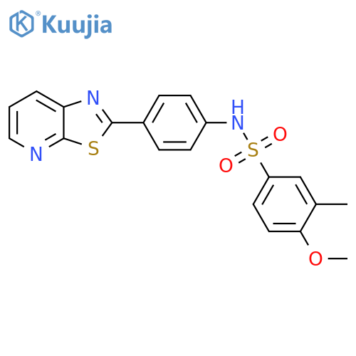 4-methoxy-3-methyl-N-(4-{1,3thiazolo5,4-bpyridin-2-yl}phenyl)benzene-1-sulfonamide structure