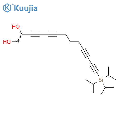 3,5,10,12-TRIDECATETRAYNE-1,2-DIOL, 13-[TRIS(1-METHYLETHYL)SILYL]-, (2R)- structure
