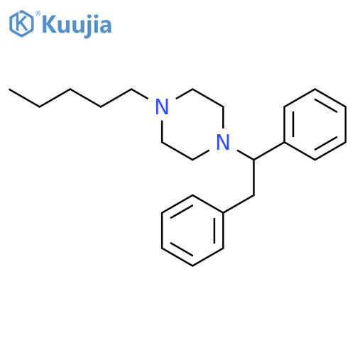 Piperazine, 1-(1,2-diphenylethyl)-4-pentyl- structure