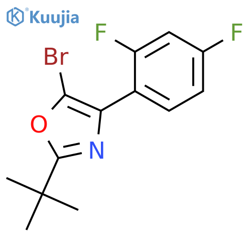 Oxazole, 5-bromo-4-(2,4-difluorophenyl)-2-(1,1-dimethylethyl)- structure