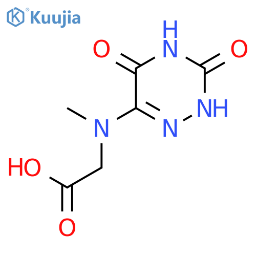 Glycine, N-methyl-N-(2,3,4,5-tetrahydro-3,5-dioxo-1,2,4-triazin-6-yl)- structure