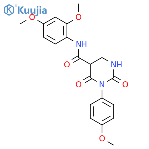 N-(2,4-dimethoxyphenyl)-3-(4-methoxyphenyl)-2,4-dioxo-1,2,3,4-tetrahydropyrimidine-5-carboxamide structure