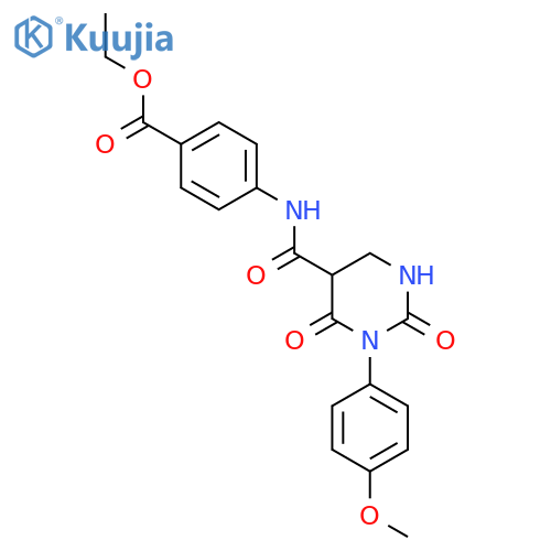 ethyl 4-3-(4-methoxyphenyl)-2,4-dioxo-1,2,3,4-tetrahydropyrimidine-5-amidobenzoate structure