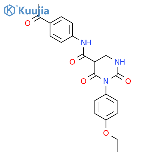 N-(4-acetylphenyl)-3-(4-ethoxyphenyl)-2,4-dioxo-1,2,3,4-tetrahydropyrimidine-5-carboxamide structure
