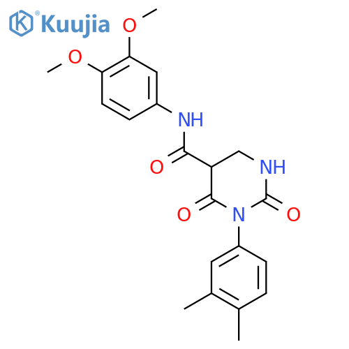 N-(3,4-dimethoxyphenyl)-3-(3,4-dimethylphenyl)-2,4-dioxo-1,2,3,4-tetrahydropyrimidine-5-carboxamide structure