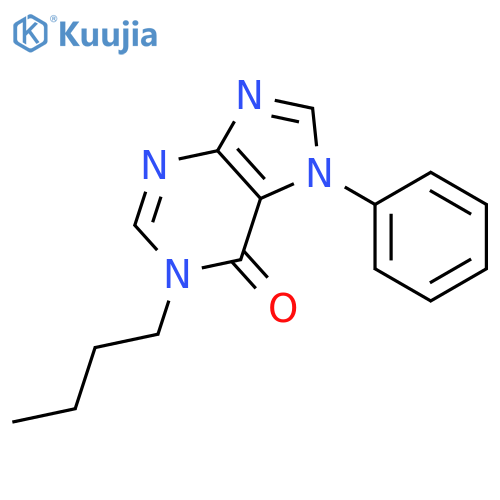 6H-PURIN-6-ONE, 1-BUTYL-1,7-DIHYDRO-7-PHENYL- structure