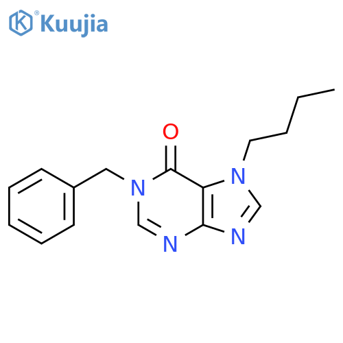 6H-PURIN-6-ONE, 7-BUTYL-1,7-DIHYDRO-1-(PHENYLMETHYL)- structure