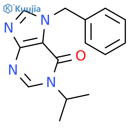 6H-PURIN-6-ONE, 1,7-DIHYDRO-1-(1-METHYLETHYL)-7-(PHENYLMETHYL)- structure