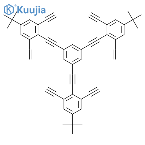 BENZENE, 1,3,5-TRIS[[4-(1,1-DIMETHYLETHYL)-2,6-DIETHYNYLPHENYL]ETHYNYL]- structure
