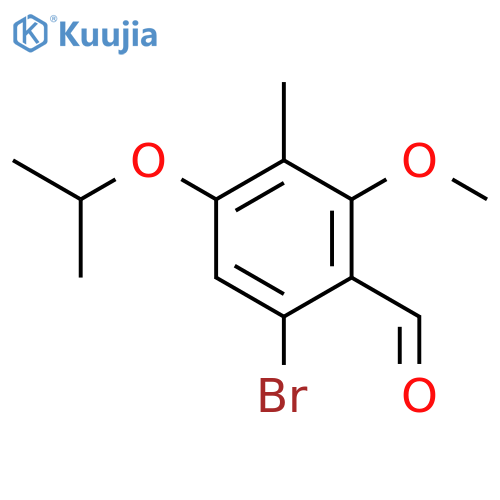 BENZALDEHYDE, 6-BROMO-2-METHOXY-3-METHYL-4-(1-METHYLETHOXY)- structure