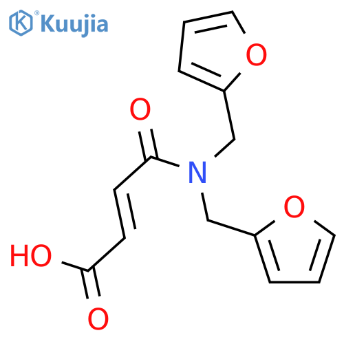2-Butenoic acid, 4-[bis(2-furanylmethyl)amino]-4-oxo-, (2E)- structure