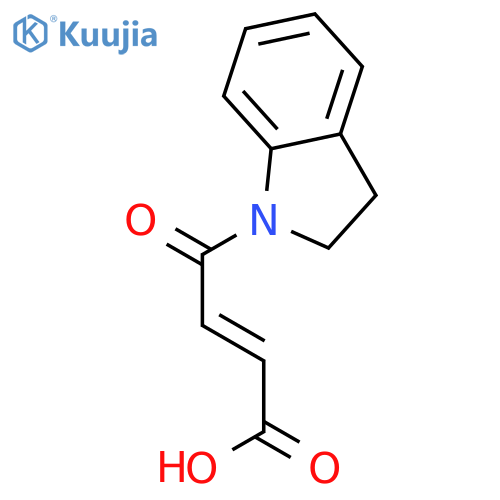 2-Butenoic acid, 4-(2,3-dihydro-1H-indol-1-yl)-4-oxo-, (2E)- structure