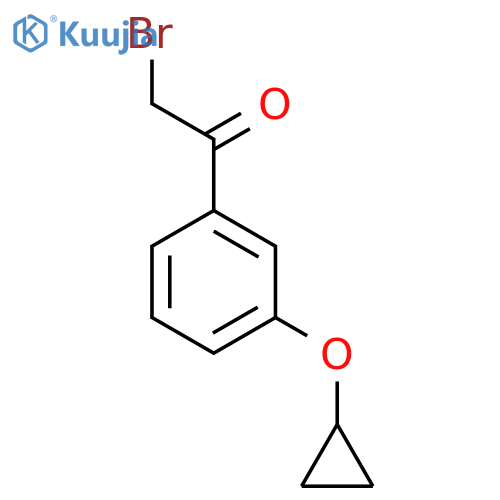 2-bromo-1-(3-cyclopropoxyphenyl)ethan-1-one structure