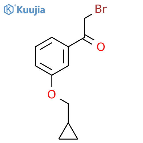 2-bromo-1-3-(cyclopropylmethoxy)phenylethan-1-one structure