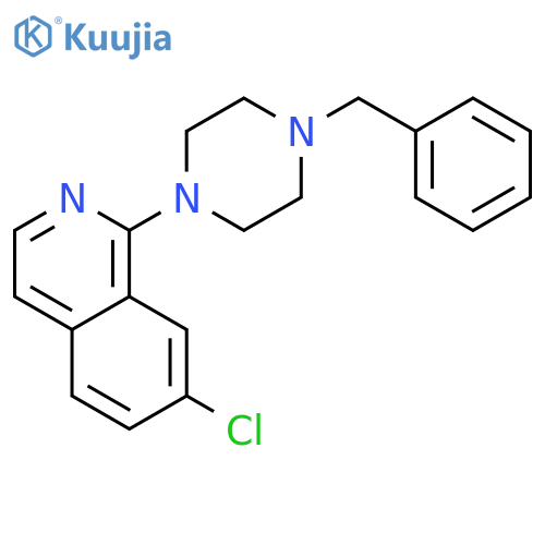 ISOQUINOLINE, 7-CHLORO-1-[4-(PHENYLMETHYL)-1-PIPERAZINYL]- structure