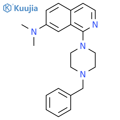 7-Isoquinolinamine, N,N-dimethyl-1-[4-(phenylmethyl)-1-piperazinyl]- structure