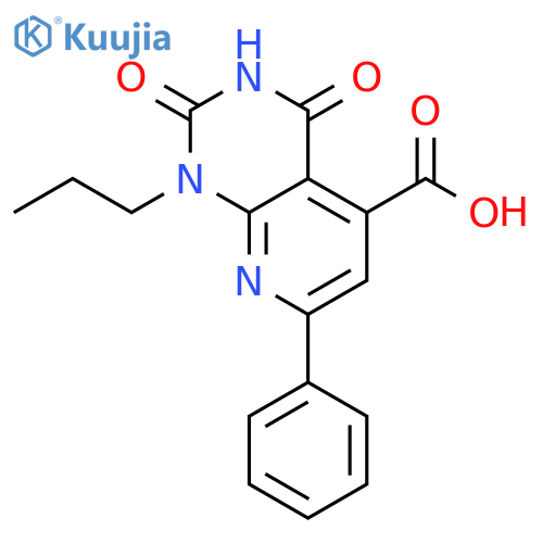 2,4-dioxo-7-phenyl-1-propyl-1H,2H,3H,4H-pyrido2,3-dpyrimidine-5-carboxylic acid structure
