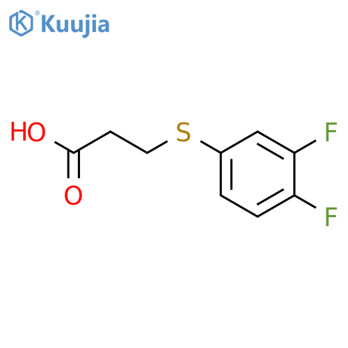 3-(3,4-difluorophenyl)sulfanylpropanoic Acid structure