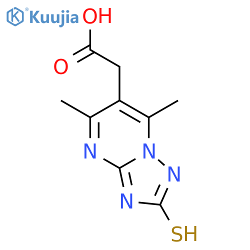 2-{5,7-Dimethyl-2-sulfanyl-1,2,4triazolo1,5-apyrimidin-6-yl}acetic Acid structure
