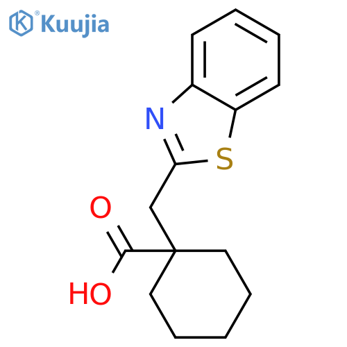 1-(1,3-BENZOTHIAZOL-2-YLMETHYL)CYCLOHEXANECARBOXYLIC ACID structure