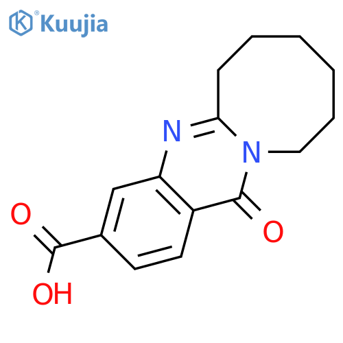 13-oxo-6H,7H,8H,9H,10H,11H,13H-azocino[2,1-b]quinazoline-3-carboxylic acid structure