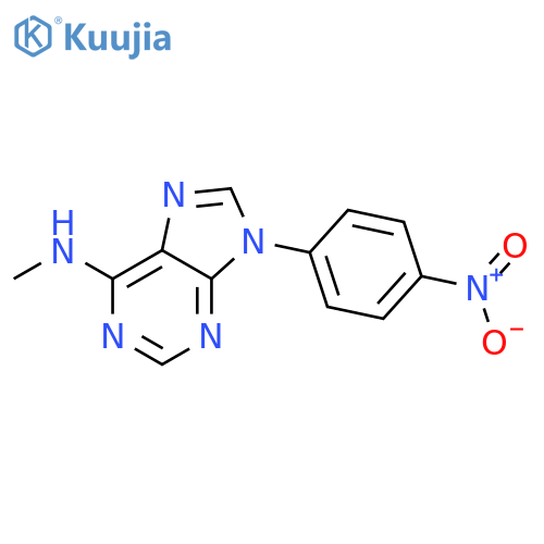 9H-Purin-6-amine, N-methyl-9-(4-nitrophenyl)- structure