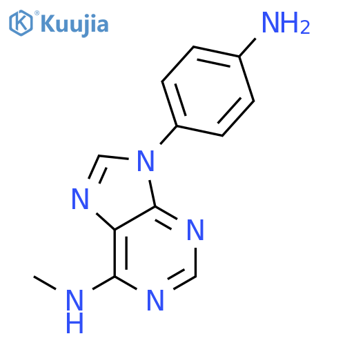 9H-PURIN-6-AMINE, 9-(4-AMINOPHENYL)-N-METHYL- structure