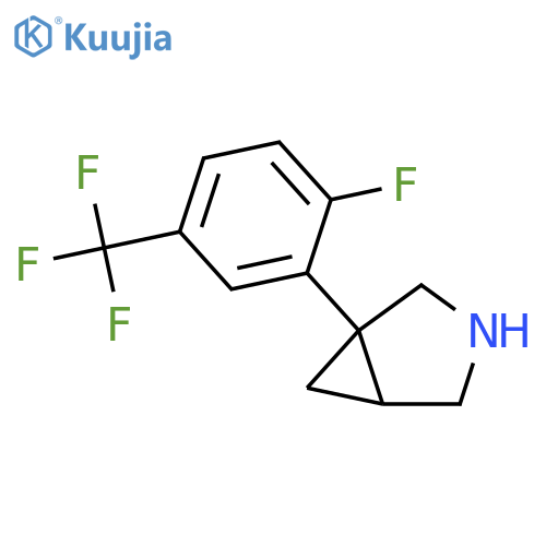 3-Azabicyclo[3.1.0]hexane, 1-[2-fluoro-5-(trifluoromethyl)phenyl]- structure