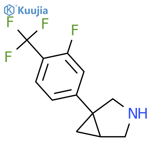 3-AZABICYCLO[3.1.0]HEXANE, 1-[3-FLUORO-4-(TRIFLUOROMETHYL)PHENYL]- structure