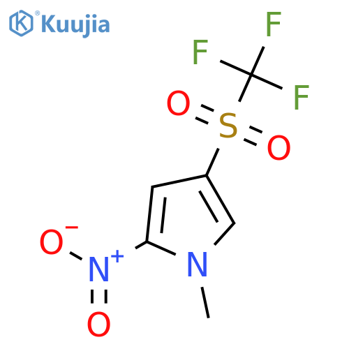 1H-Pyrrole, 1-methyl-2-nitro-4-[(trifluoromethyl)sulfonyl]- structure