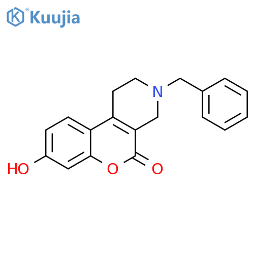 5H-[1]Benzopyrano[3,4-c]pyridin-5-one, 1,2,3,4-tetrahydro-8-hydroxy-3-(phenylmethyl)- structure