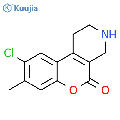5H-[1]Benzopyrano[3,4-c]pyridin-5-one, 9-chloro-1,2,3,4-tetrahydro-8-methyl- structure