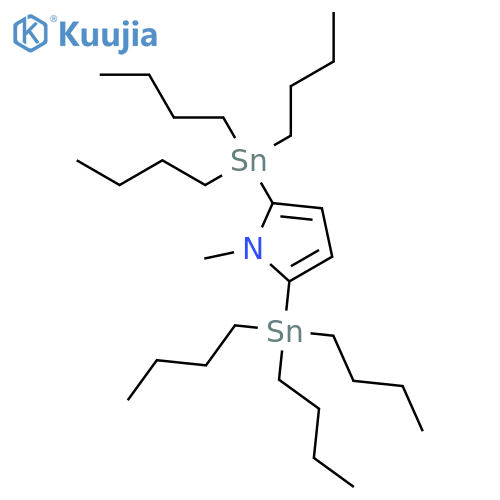 1-Methyl-2,5-bis(tributylstannyl)-1H-pyrrole structure