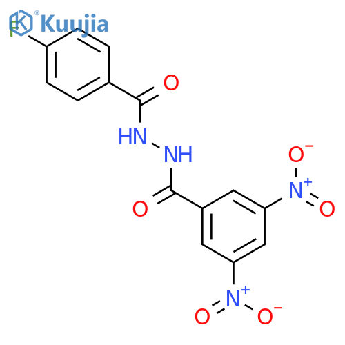 Benzoic acid, 3,5-dinitro-, 2-(4-fluorobenzoyl)hydrazide structure