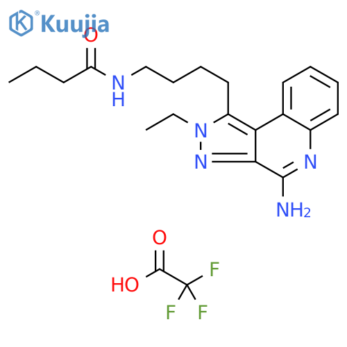 Butanamide,N-[4-(4-amino-2-ethyl-2H-pyrazolo[3,4-c]quinolin-1-yl)butyl]-,mono(trifluoroacetate) structure