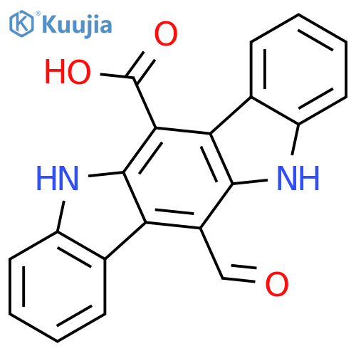 Indolo[3,2-b]carbazole-6-carboxylic acid, 12-formyl-5,11-dihydro- structure